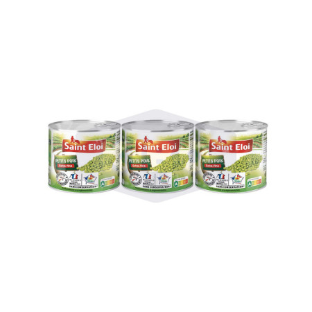 Petits pois à l'étuvée extra-fins 3x140g