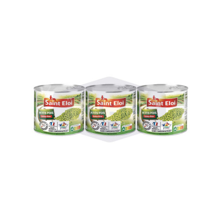 Petits pois à l'étuvée extra-fins 3x140g