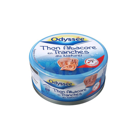 Thon en tranches au naturel albacore 186g