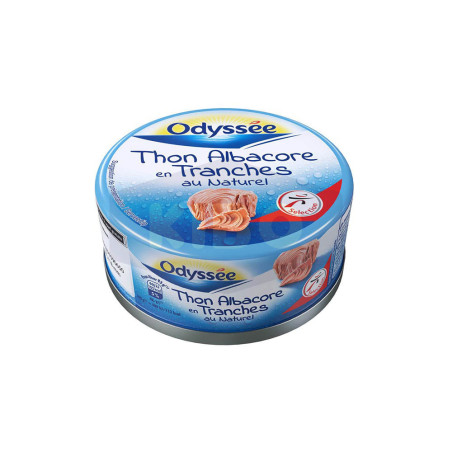 Thon en tranches au naturel albacore 186g