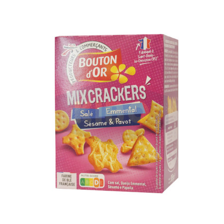 Mix Crackers salé emmental sésame et pavot 85g