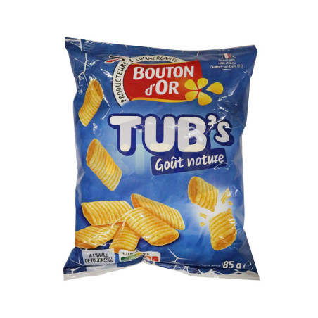 Biscuits apéritif tub's goût nature 85g