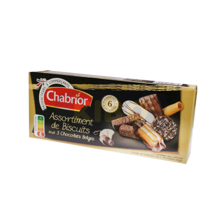 Assortiment de biscuits aux 3 chocolats belges 200g