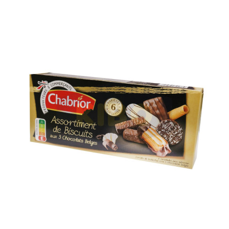 Assortiment de biscuits aux 3 chocolats belges 200g