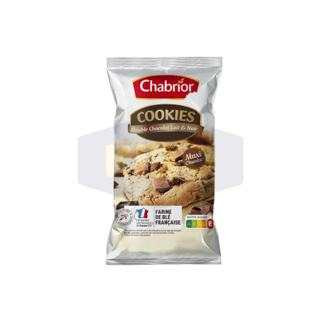 Cookies double chocolat au lait et noir maxi Chunks 200g
