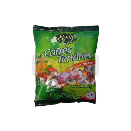 Bonbons carrés tendres au jus de fruits 360g
