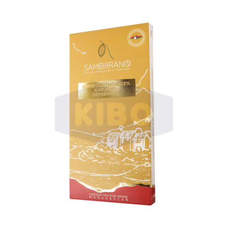 Tablette de chocolat caramel gingembre 100g