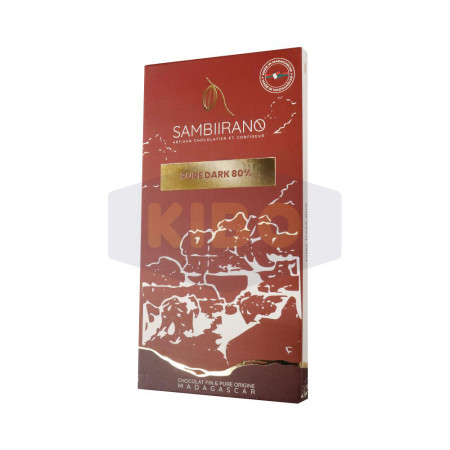 Tablette de chocolat pure dark 80% 75g
