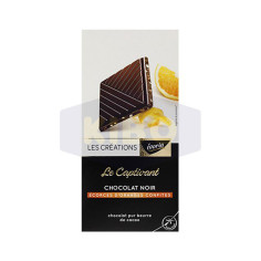 Tablette de chocolat noir le captivant écorces d'orange confites 100g