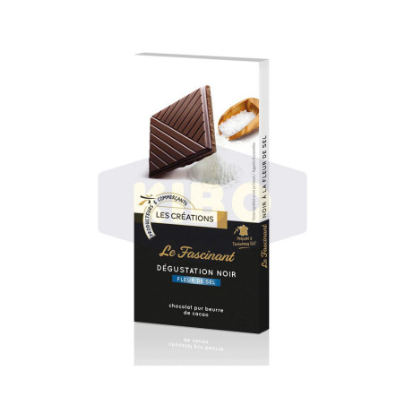 Tablette de chocolat noir le fascinant à la fleur de sel 100g