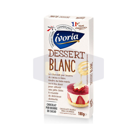 Tablettes de chocolat blanc dessert 180g