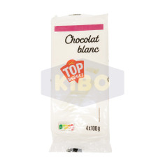 Tablette de chocolat blanc familiale 4x100g