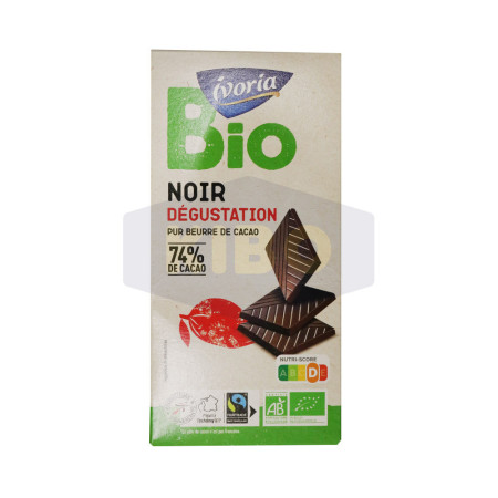 Tablette de chocolat noir bio 74% 100g
