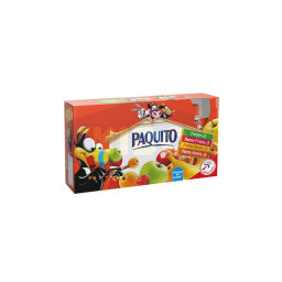 Compotes multi variétés en gourde allégés en sucre 12x90g