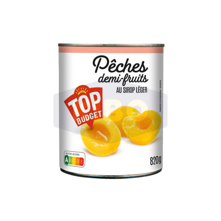 Pêches demi-fruits au sirop léger 465g