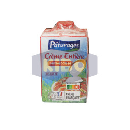 Crème liquide entière semi-épaisse UHT 30% en brique 20cl