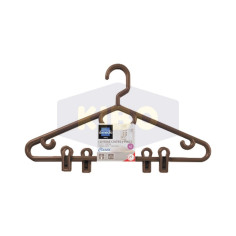 Combine 2 cintres avec pinces Classic taupe
