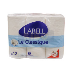 Papier toilette blanc 2 plis le classique 12 rouleaux