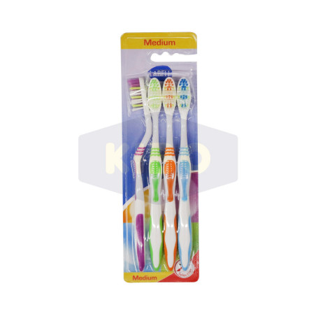 Brosses à dents protection médium family x 4 pièces