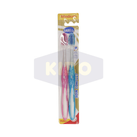 Brosses à dents global protection medium x 2 pièces