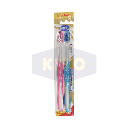 Brosses à dents global protection medium x 2 pièces