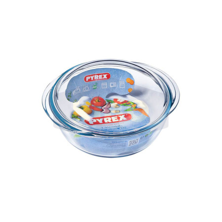 Cocotte en verre ronde 3L