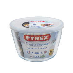 Plat rond en verre avec couvercle Cook & Freez 1