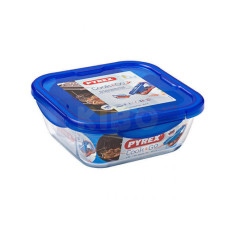 Boite de conservation carrée en verre avec couvercle hermétique Cook & Go 1