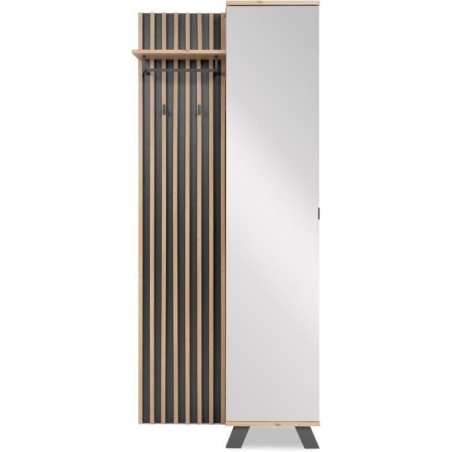 Vestiaire 1 porte 80x37x189,6 cm décor chene - MEDAN