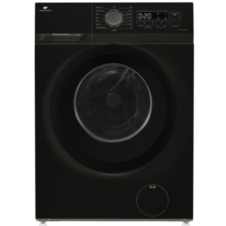 Lave-linge hublot - CONTINENTAL EDISON - CELL10140IBP - 10kg - Moteur induction - 60 cm - Classe A - 1400 trs/min - Noir mat