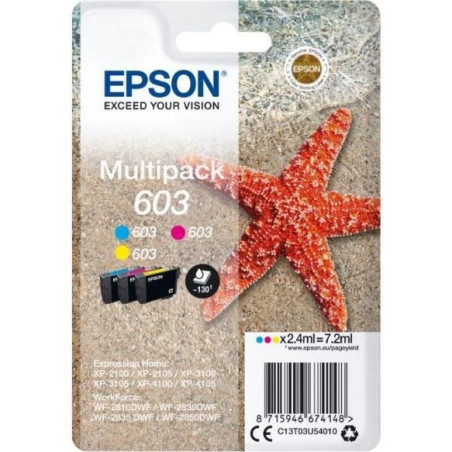 Cartouche d'encre - Epson - Multipack 603 - 3 couleurs - Impressions nettes - Économies réalisées