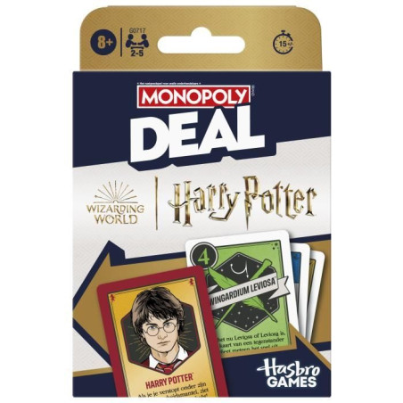 Monopoly Deal&nbsp;Harry Potter, Jeu de cartes rapide 15 min, Hasbro Games, Des 8 ans