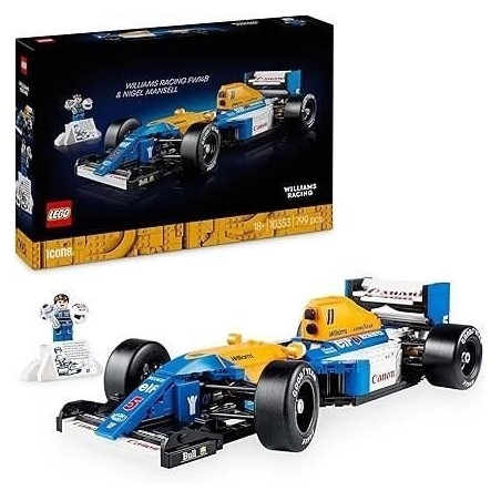 LEGO Icons 10353 Williams Racing FW14B et Nigel Mansell - Voiture de course F1 pour adulte