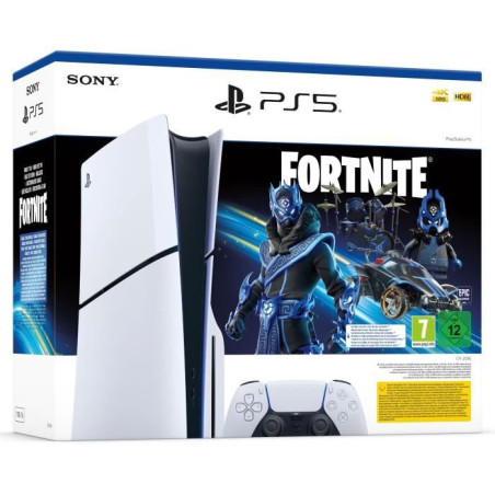 Pack PS5 Standard : Console PlayStation 5 (modele Slim) + Fortnite Cobalt Star
