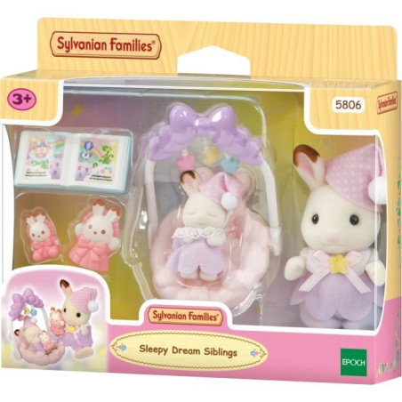 Le coucher des soeurs Lapin Chocolat - SYLVANIAN FAMILIES - 5806