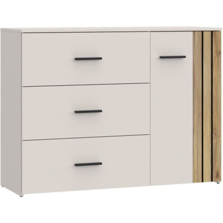 Commode - 3 tiroirs - Cachemire - L120 x P41x H90 cm - WAIKATO