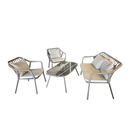 Salon de jardin 2+1+1+ table centrale