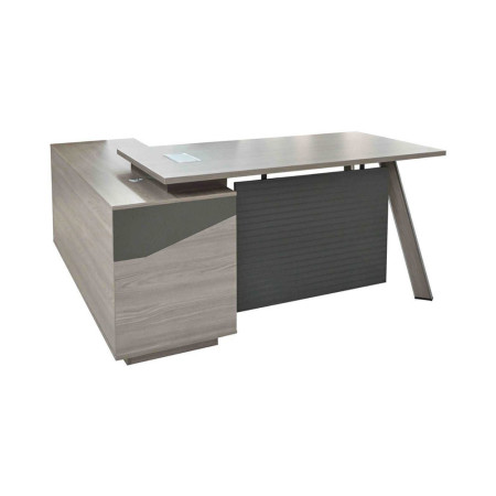 Bureau directeur 160x160x750 en bois nordic grey oak Zoma Madagascar