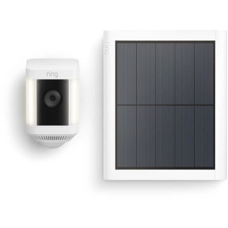 Caméra de surveillance - RING - Spotlight Cam Plus - HD 1080p - Vision nocturne couleur - Audio bidirectionnel