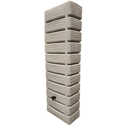 Récupérateur d'eau DUNE - Plastique - Grege - 60 x 34 x 180 cm - 300L - BELLI