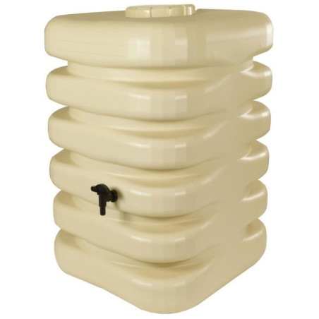 Récupérateur d'eau - BELLI - Cubique - 350 litres - Beige
