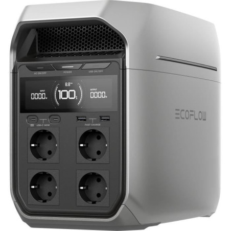 Station d'alimentation portable - EcoFlow - DELTA 3 Plus - Capacité 1024 kWh, sécurité d'alimentation, conception portable