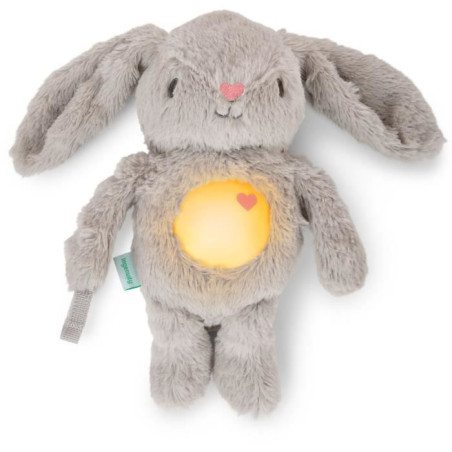 INGENUITY Veilleuse bébé, Doudou lapin, peluche Sylvie, réponds au pleurs de bébé, musicale, lumineuse, bruits blanc, et at