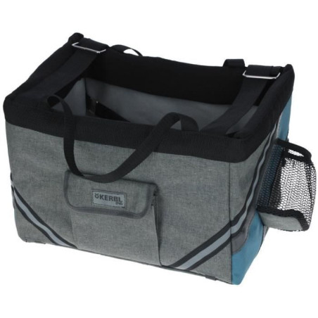 Sac a vélo pour chien ou chat- KERBL - Vacation - Gris/bleu - 38x29x25 cm