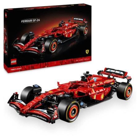 LEGO Technic 42207 F1 Ferrari SF-24 - Voiture collector avec moteur V6 pour adulte