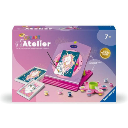 CreArt Atelier, Numéro d'Art, Loisir créatif, Coffret peinture par numéros, Des 7 ans, 25574, Ravensburger