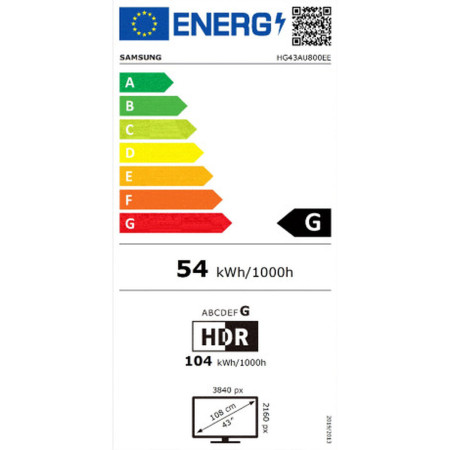 Smart TV Samsung HG43AU800EEXEN 4K Ultra HD 43" LED