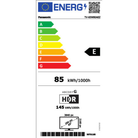 Smart TV Panasonic TV65W80AEZ 65" 4K Ultra HD HDR QLED