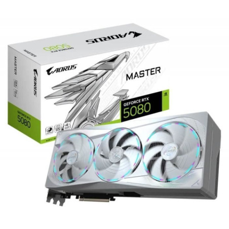 Carte graphique - GIGABYTE - AORUS GeForce RTX 5080 MASTER ICE - 16 Go