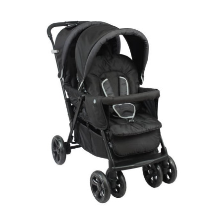 Poussette Double BAMBISOL - Toute équipée - Habillage pluie inclus - Pliage facile